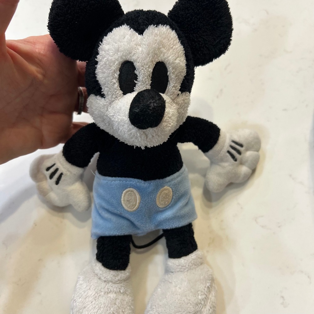 Disney Mickey Mouse Plush Stuffed Animal Toy Blue Shorts Vintage Style Classic
